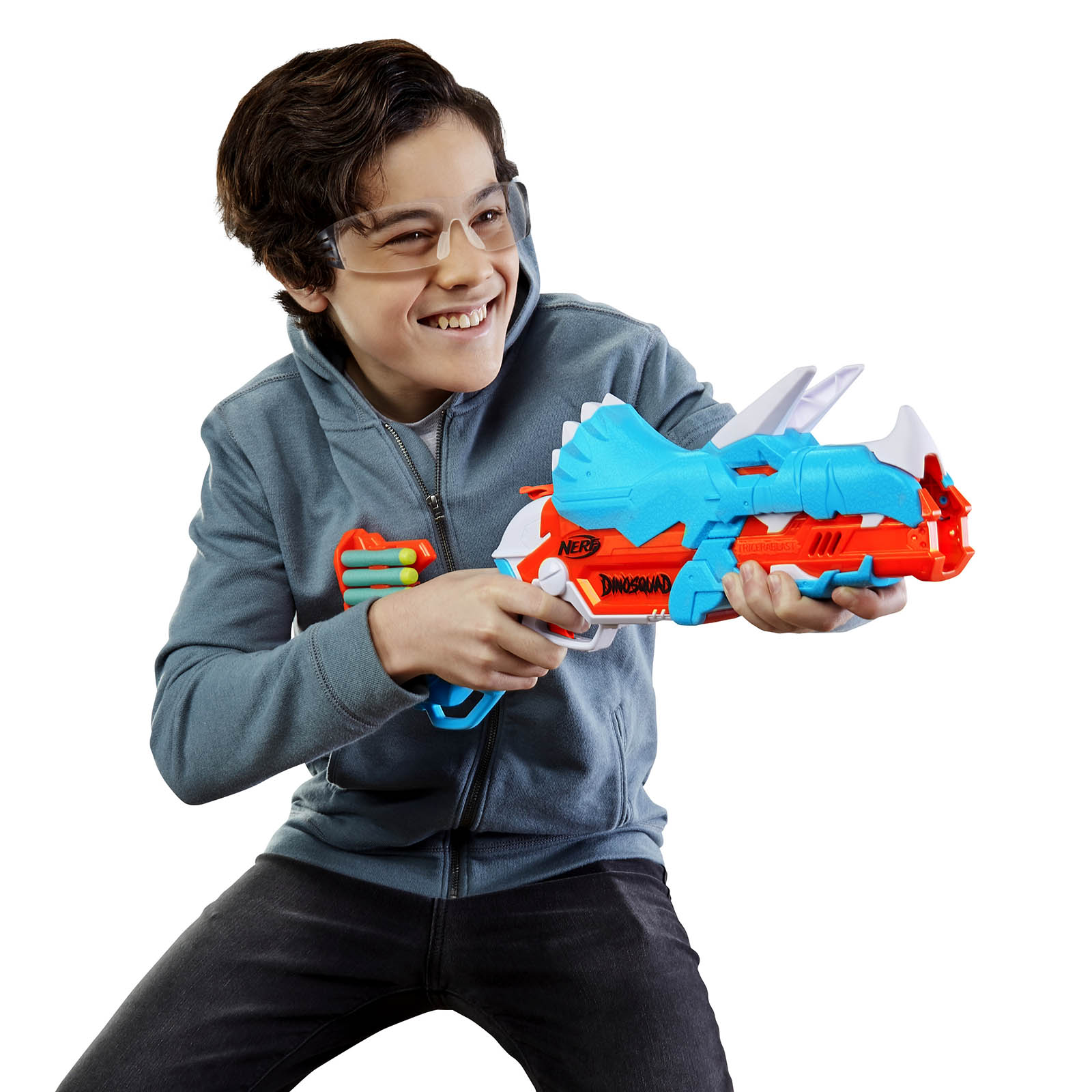 Nerf DinoSquad Stego-smash Dart Blaster Dinosaur Toy, 5 Nerf Elite Darts,  Stegosaurus Design