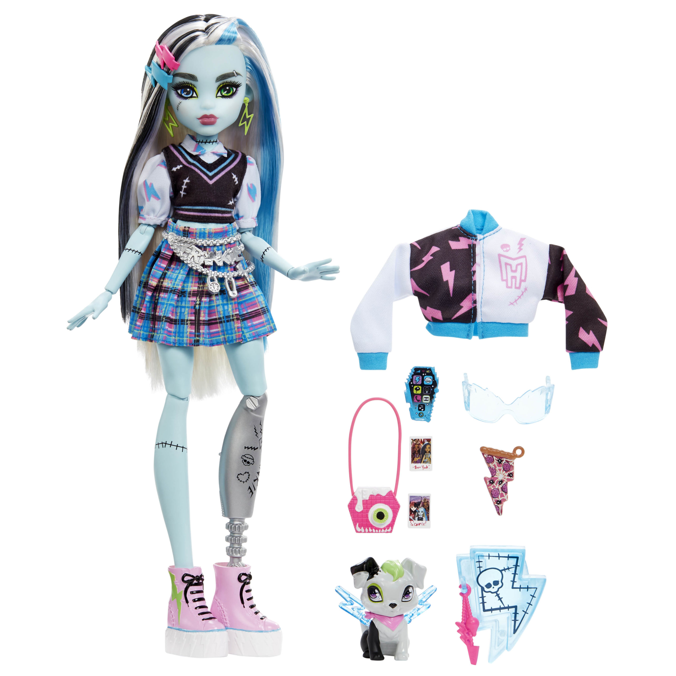 Monster High Frankie Stein Stitched In Style Exclusive Doll Hits