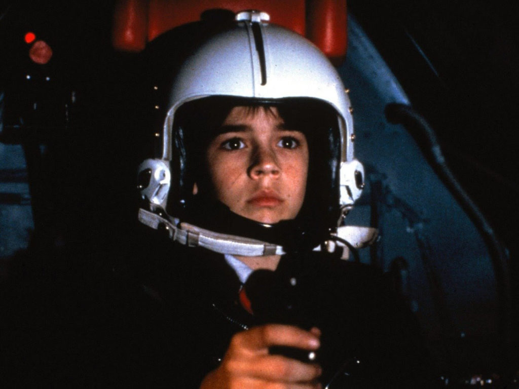 D.A.R.Y.L. flies a plane in the climax of the film