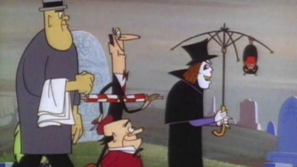 Underrated 60s Cartoon - Milton the Monster cast walking through a graveyard