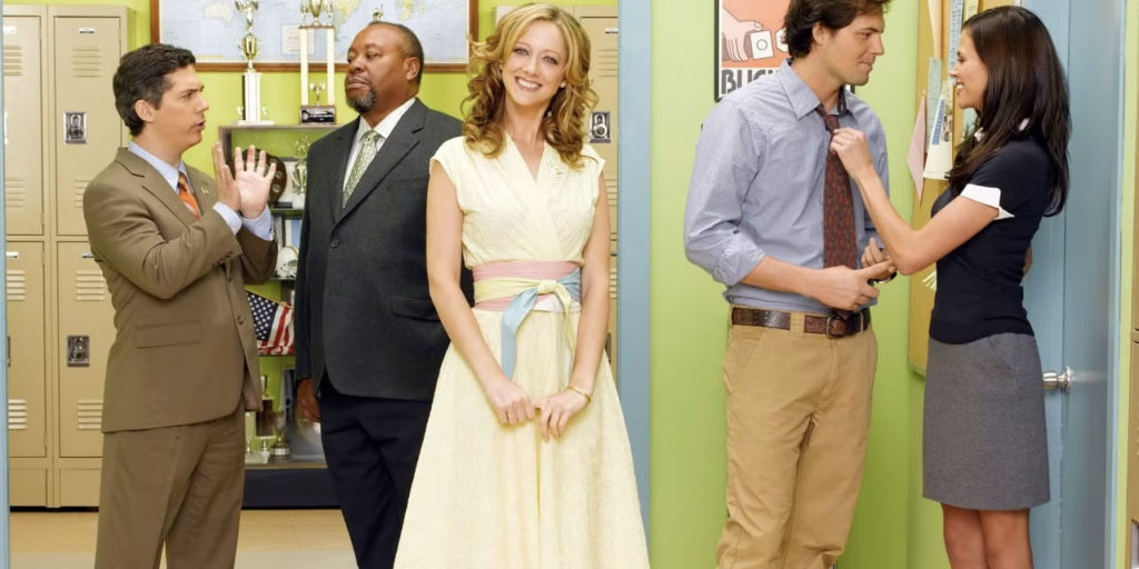 Judy Greer guidance counselor character in Miss Guided