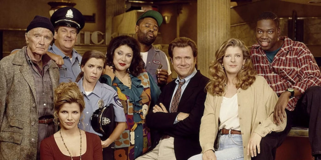 John Larroquette and cast in NBCs The John Larroquette Show
