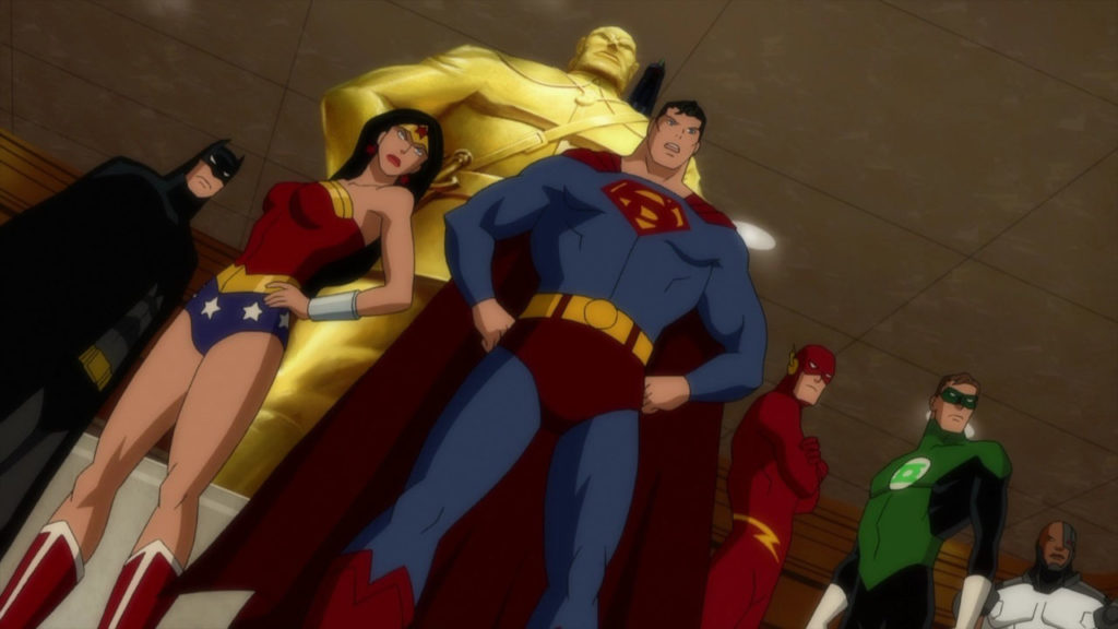 Justice League members in animated movie Doom