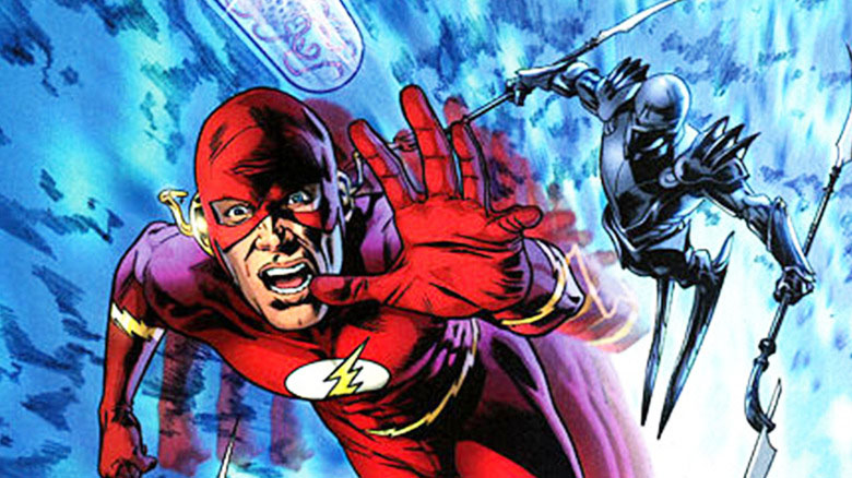 The Flash runs through the Speed Force in DC Comics Final Crisis artwork