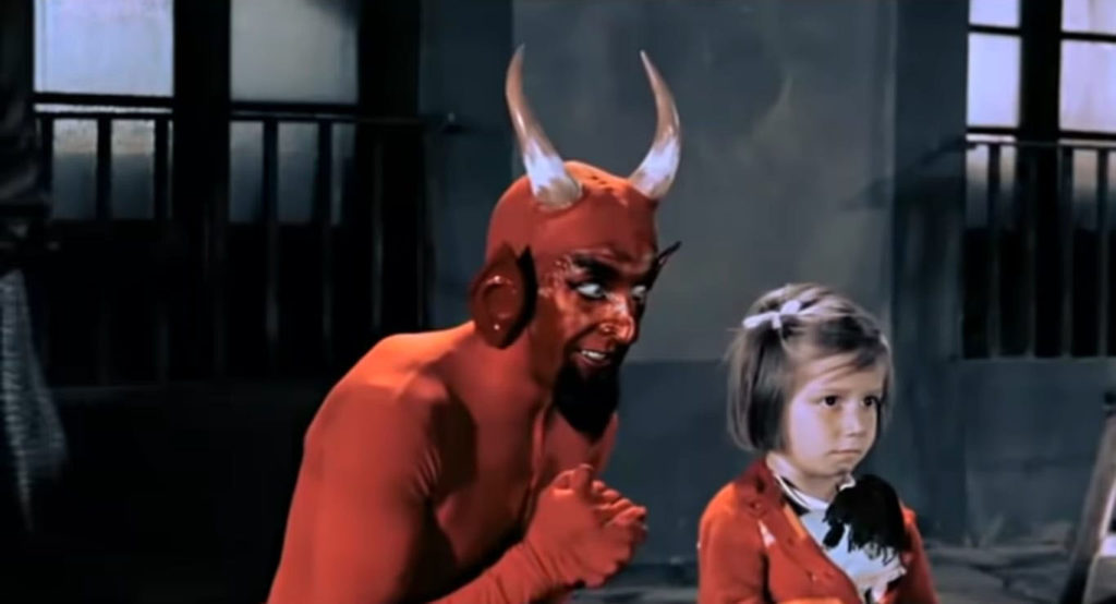 Santa battles the Devil in the 1959 Mexican film Santa Claus.