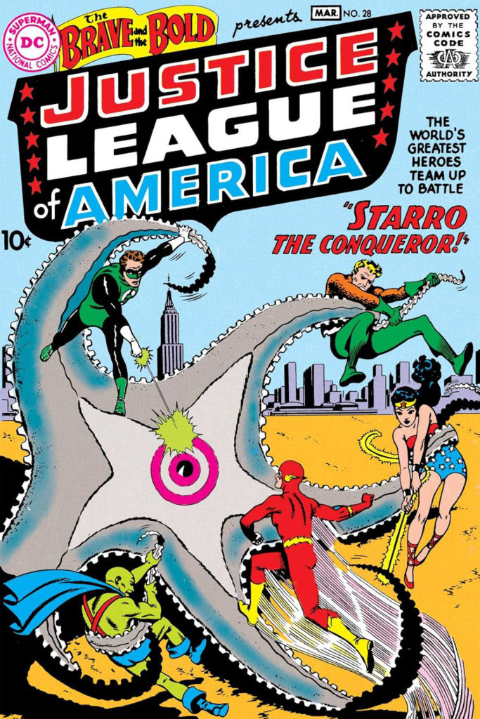 The Justice League faces Starro the Conqueror in their comic debut