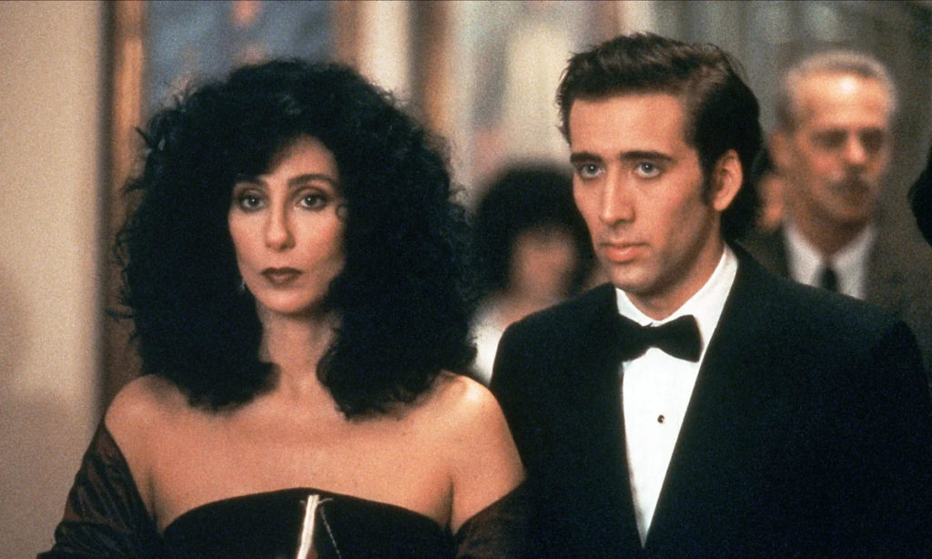 Best Romantic Comedies of 1980s - Cher and Nicolas Cage in the bakery scene from Moonstruck