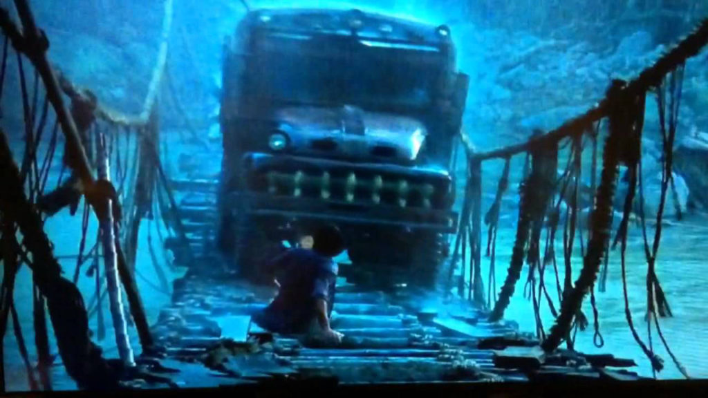 A truck carrying explosives crossing a rope bridge in Sorcerer