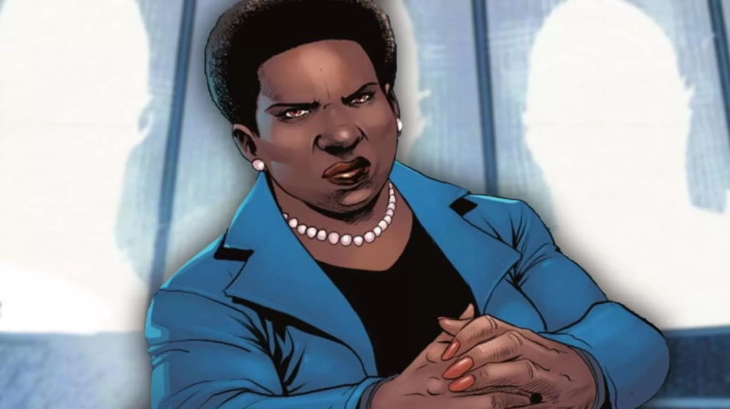 Amanda Waller operating within ARGUS command facilities in DC Comics artwork