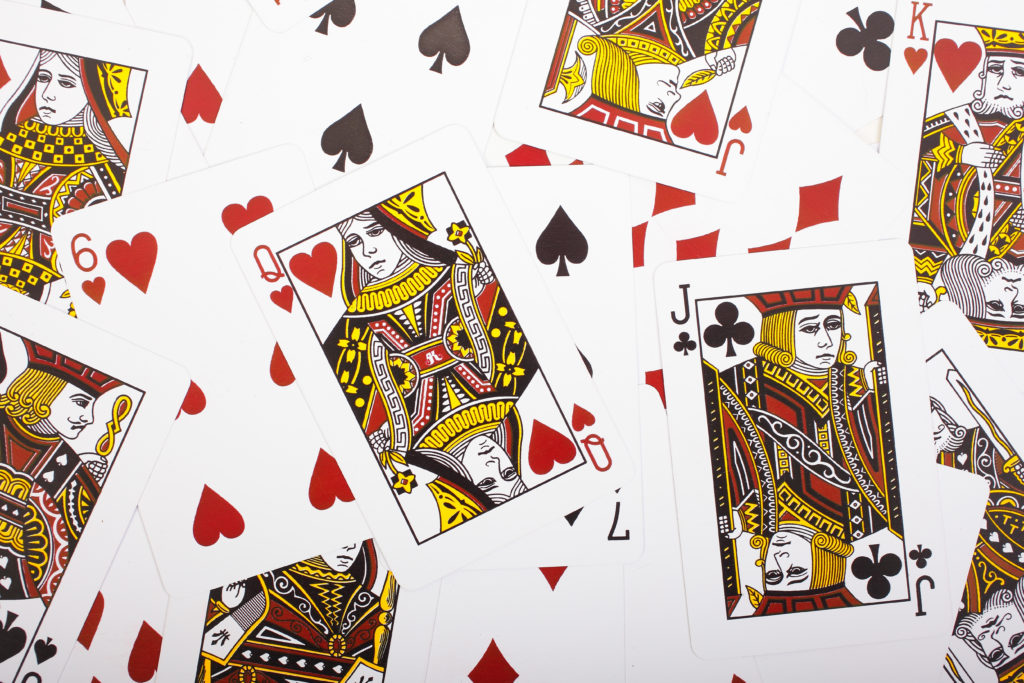 How to Play Rat Screw - Pile of playing cards laying face up