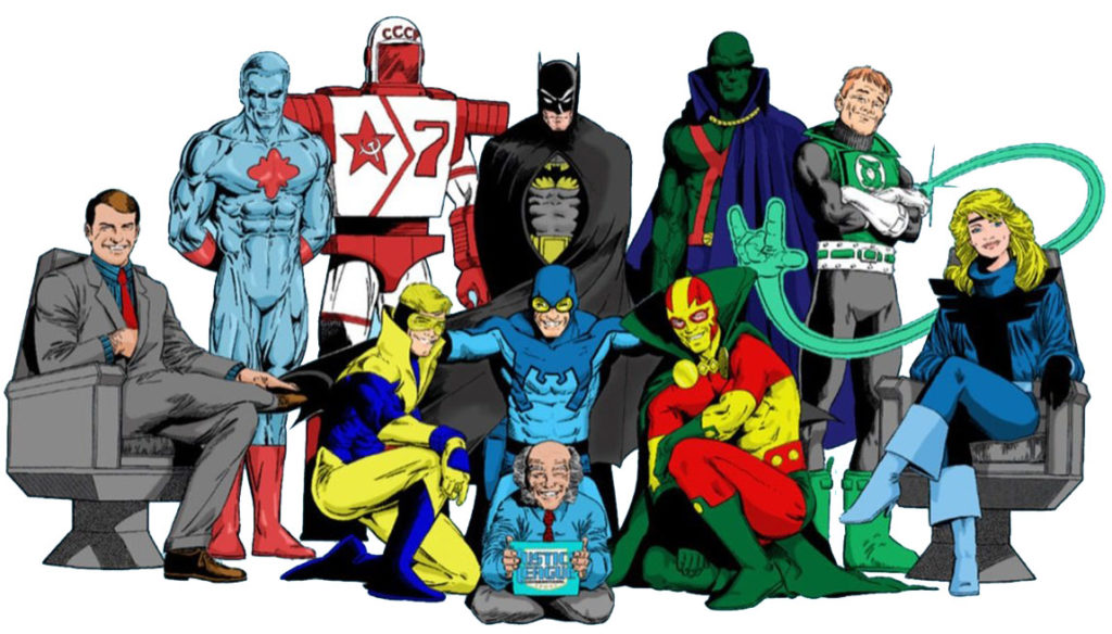 Justice League International team lineup in DC Comics artwork