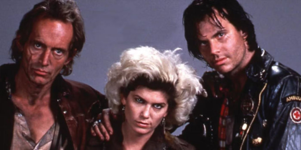 Near Dark 1987 - Bill Paxton Lance Henriksen and Jenette Goldstein in a scene from Near Dark 1987