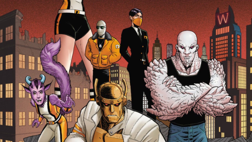 The Doom Patrol team assembled in DC Comics artwork