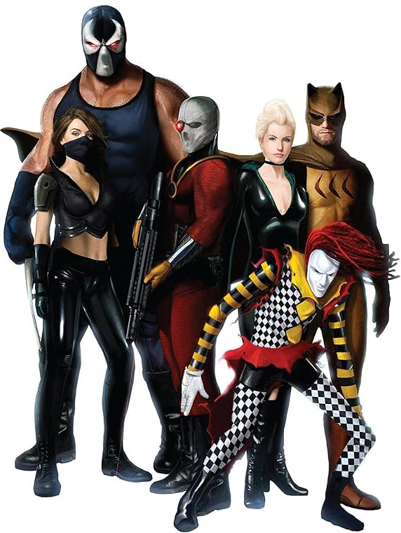 The Secret Six assembled together in DC Comics artwork