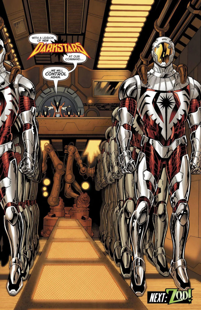 The Darkstars cosmic police force assembled in DC Comics artwork