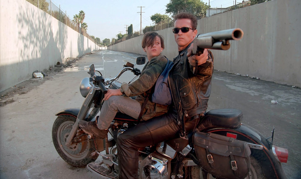 Terminator Movies in Order - John Conner and the T-800 in Terminator 2 Judgement Day