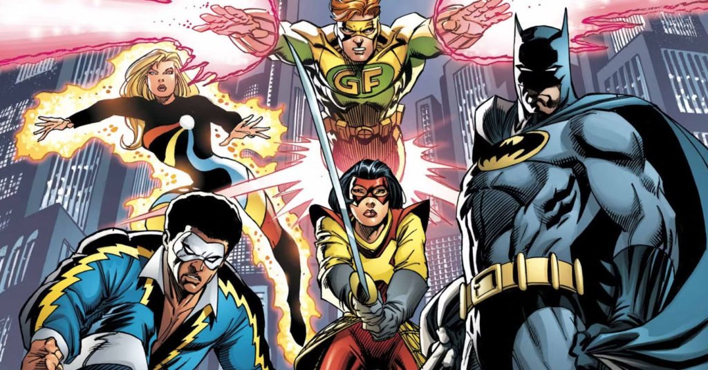 Who Are the Outsiders - Batmans Secret Team - atman and the Outsiders standing together in DC Comics artwork