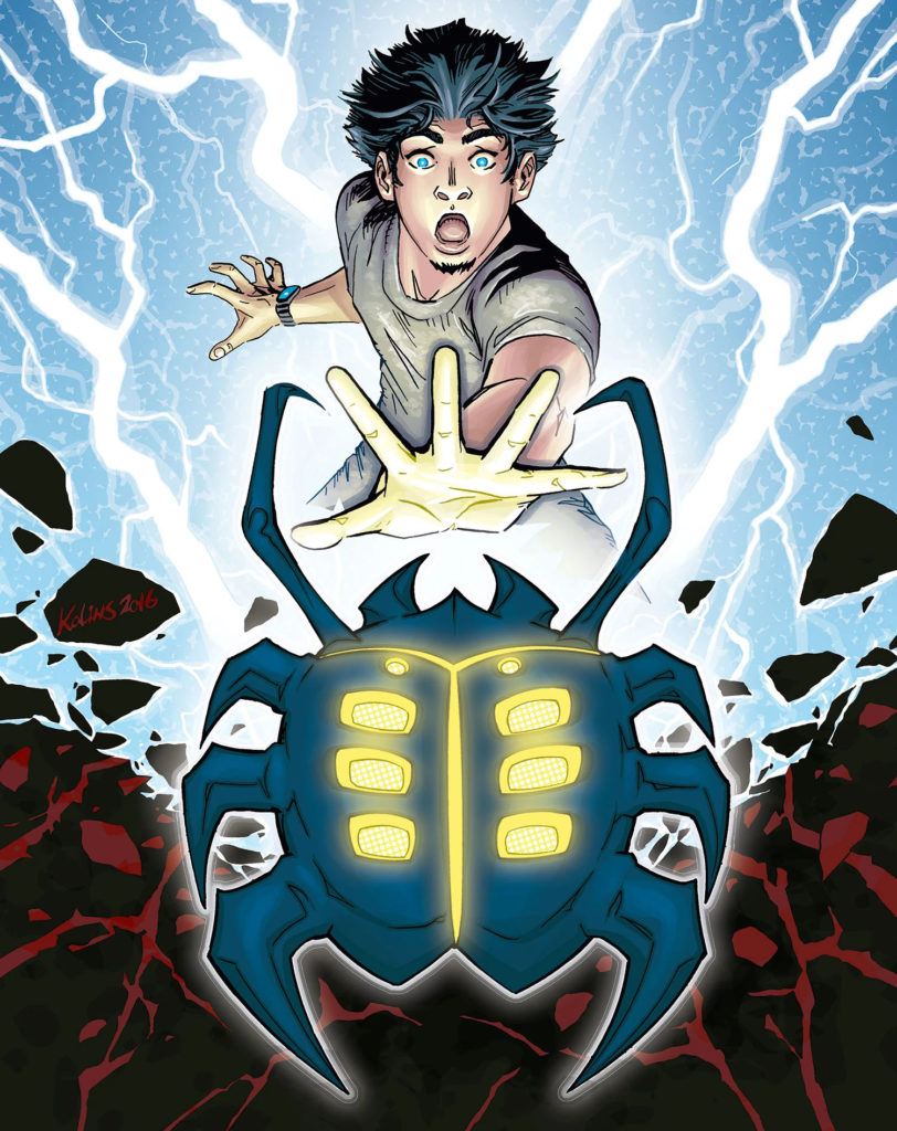 Who Are the Reach - Blue Beetle’s Alien Empire - A Reach scarab bonding with a host in DC Comics artwork