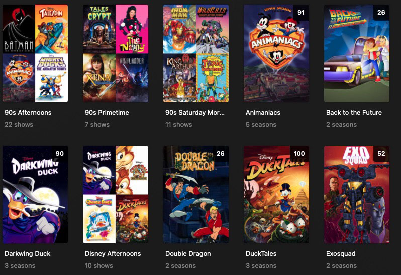 building a Plex server - The Plex user interface displaying a personal library of movies and TV shows on a television screen..