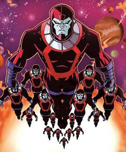 Who Are the Manhunters - The Manhunters flying together in DC artwork