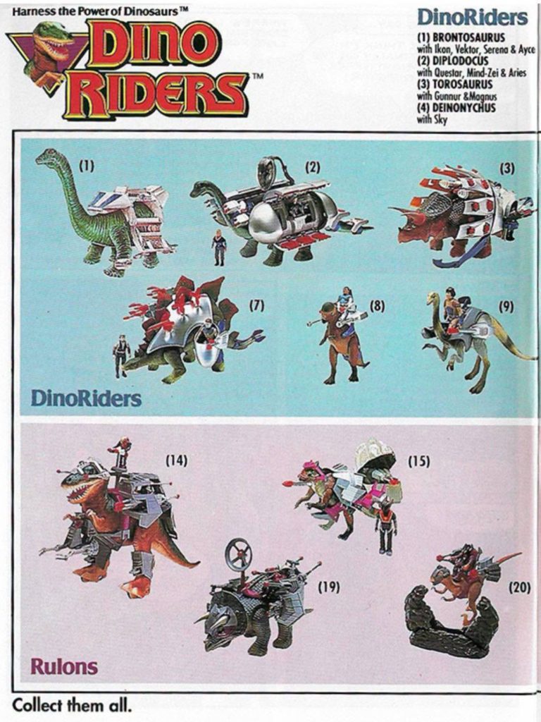 Why Dino-Riders Toys Looked Like Every Kid’s Dream Toy Line - Dino-Riders Catalog Page
