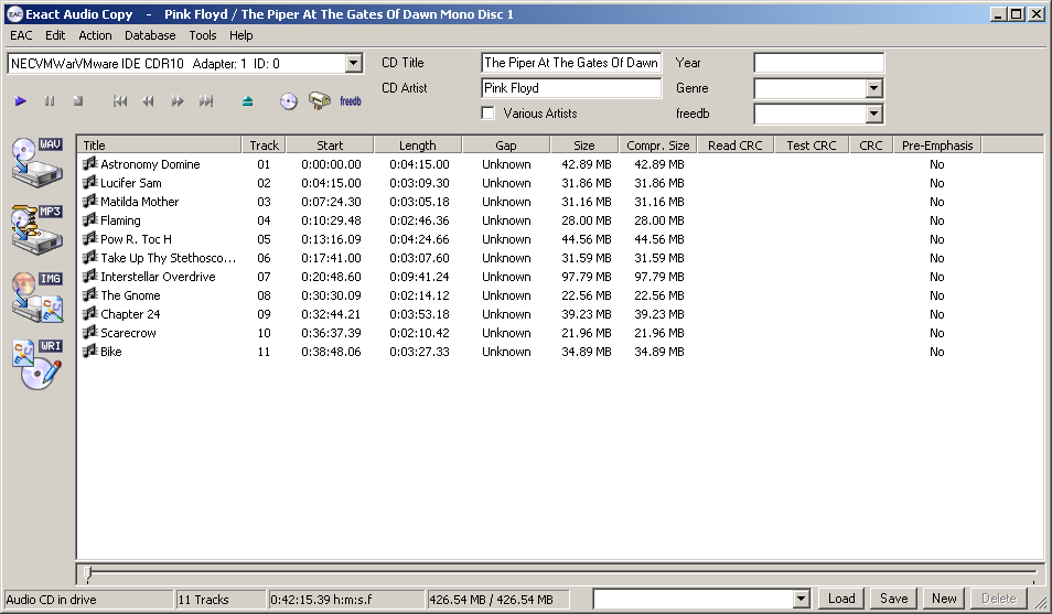 How to Rip CDs for a Digital Music Library - Exact Audio Copy being used to rip a CD