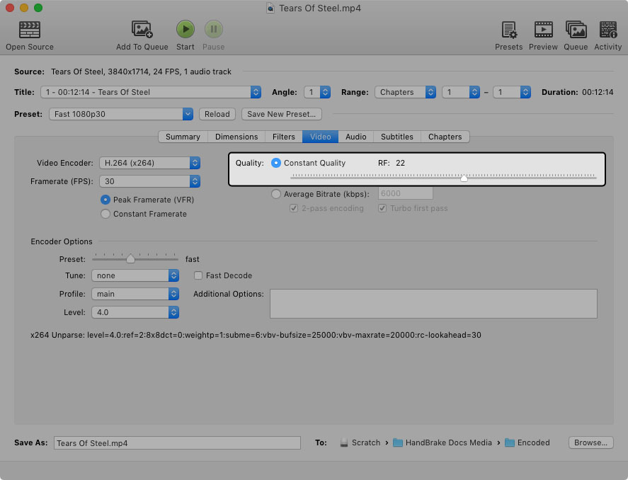 How to Rip DVDs for a Plex Server - The HandBrake software interface used for compressing video files