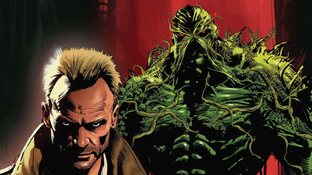 Who Is John Constantine DC’s Occult Detective Explained - John Constantine with Swamp Thing in DC artwork